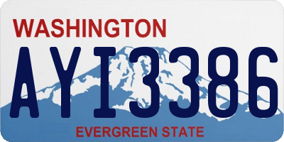 WA license plate AYI3386