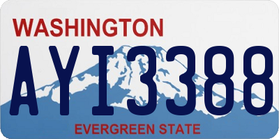 WA license plate AYI3388