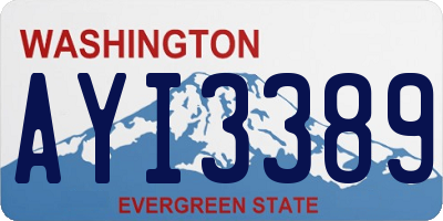 WA license plate AYI3389