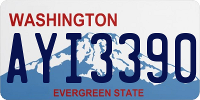 WA license plate AYI3390