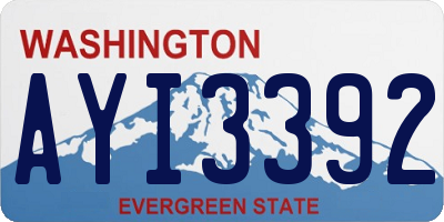 WA license plate AYI3392