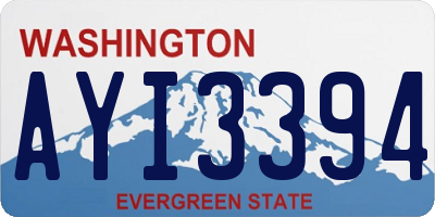 WA license plate AYI3394