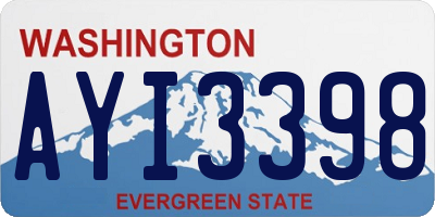 WA license plate AYI3398