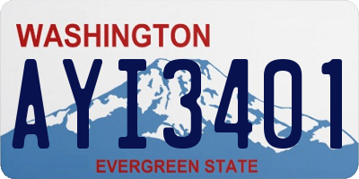 WA license plate AYI3401