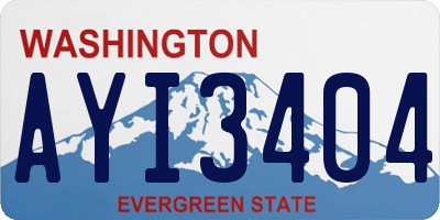 WA license plate AYI3404