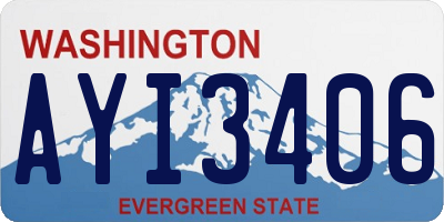 WA license plate AYI3406