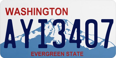 WA license plate AYI3407
