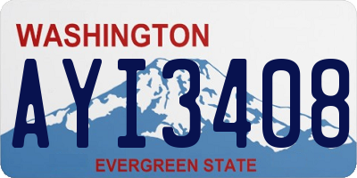 WA license plate AYI3408