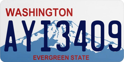 WA license plate AYI3409