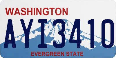 WA license plate AYI3410