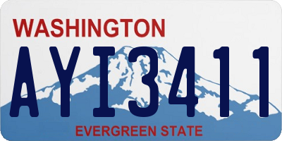 WA license plate AYI3411