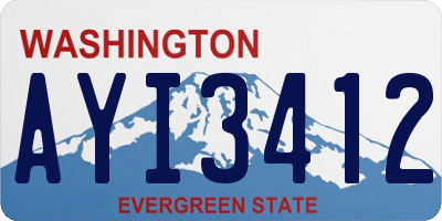 WA license plate AYI3412