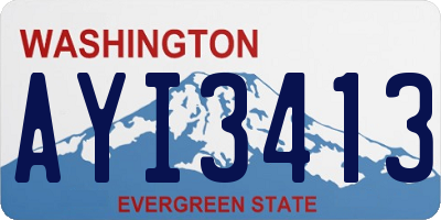 WA license plate AYI3413