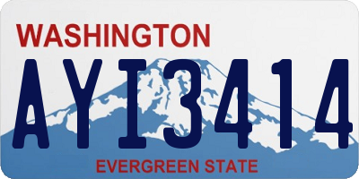 WA license plate AYI3414