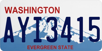 WA license plate AYI3415