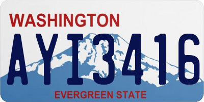 WA license plate AYI3416