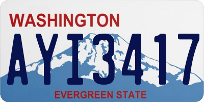 WA license plate AYI3417