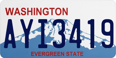WA license plate AYI3419