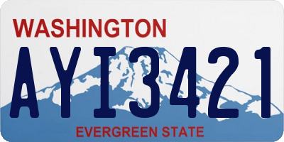 WA license plate AYI3421