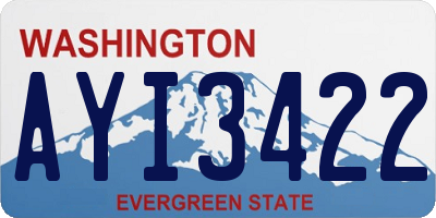 WA license plate AYI3422