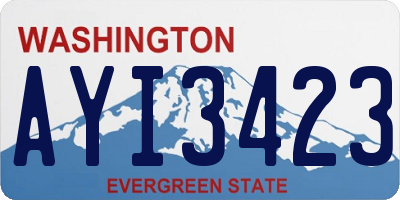WA license plate AYI3423