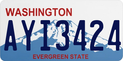 WA license plate AYI3424
