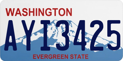 WA license plate AYI3425