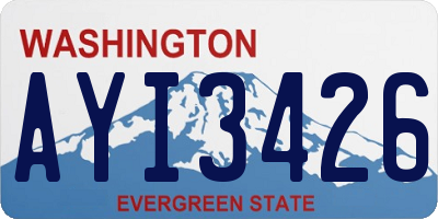 WA license plate AYI3426