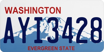 WA license plate AYI3428