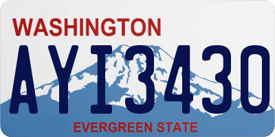WA license plate AYI3430