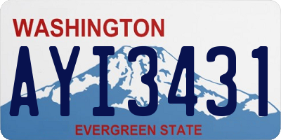 WA license plate AYI3431