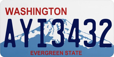 WA license plate AYI3432