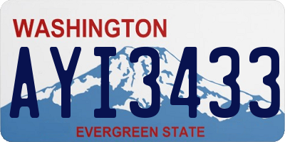 WA license plate AYI3433
