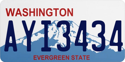 WA license plate AYI3434