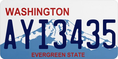 WA license plate AYI3435