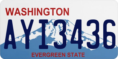 WA license plate AYI3436