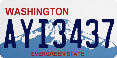 WA license plate AYI3437