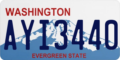 WA license plate AYI3440