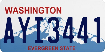 WA license plate AYI3441