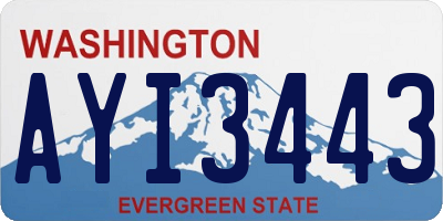 WA license plate AYI3443