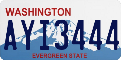 WA license plate AYI3444
