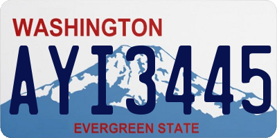 WA license plate AYI3445