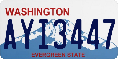 WA license plate AYI3447