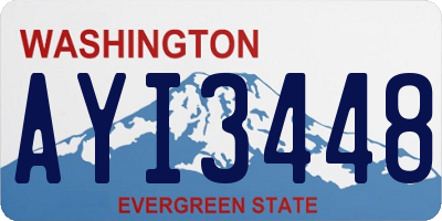 WA license plate AYI3448