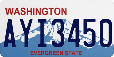 WA license plate AYI3450