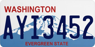 WA license plate AYI3452