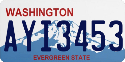 WA license plate AYI3453