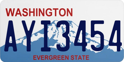 WA license plate AYI3454