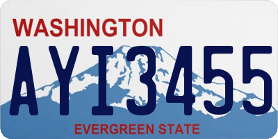 WA license plate AYI3455