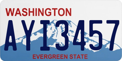 WA license plate AYI3457